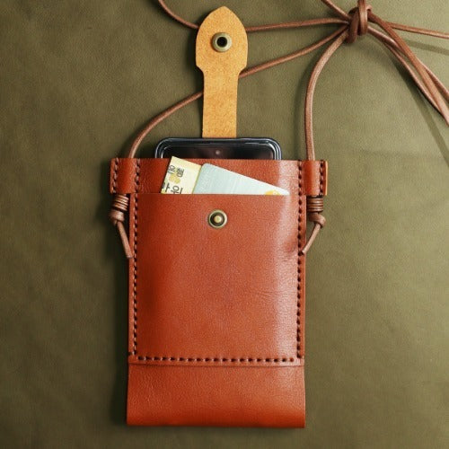 [Fashion Korea]自家製のレザー携帯電話バッグDakota Brown Cross Bag（GCFKTHWBKR_27848）